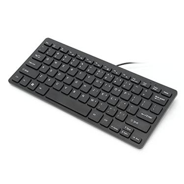 Imagem de aqxreight Teclado Com Fio Usb Portátil, 78 Teclas, Teclado de Laptop de Mesa para Escritório Doméstico, Abs Preto e material. e USBTeclado PortátilTeclado de 78 TeclasTeclado Com FioMini (Preto)
