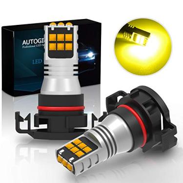 Imagem de AUTOGINE Lâmpadas LED de neblina 5202 5201, 2600 lúmens extremamente brilhantes 3030-SMD PS19W, lâmpadas LED para automóveis, motocicletas, carros, caminhões, SUV, neblina DRL, luzes (amarelo dourado