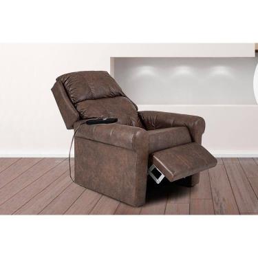 Imagem de Poltrona Reclinável C- Massagem P- Sala Mh 1216 Two Way Courano Marrom - Herval