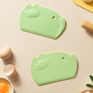 Imagem de Raspador de massa em forma de gato, faca raspadora de cozimento, raspador de plástico de silicone de grau alimentício para rolos cozidos no vapor, bolos, panquecas.