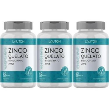 Imagem de Kit 3X Zinco Quelato - 60 Comprimidos - Lauton Nutrition-Masculino