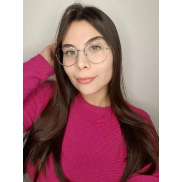 Imagem de Armação De Óculos Para Grau Feminina Redonda Round Prata - Palas Eyewe