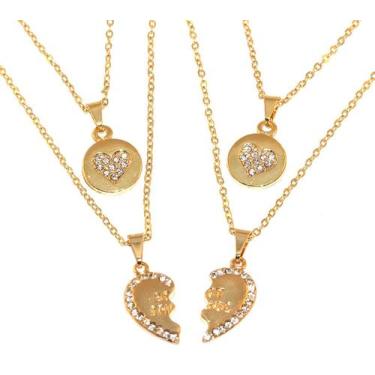 Imagem de Colar Duplo Eternas Amigas Best Friends Forever Amizade 18k - Milena F