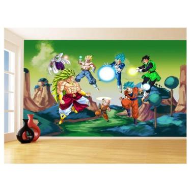 Imagem de Papel De Parede Dragon Ball Goku Vegeta Anime 3,5M Dbz311 - Você Decor