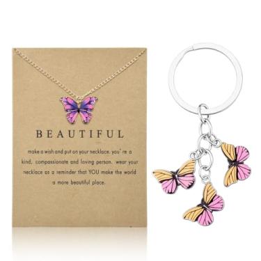 Imagem de Sisadodo Presentes de aniversário de Natal para mulheres, meninas, colares com pingente de borboleta para amigas, filhas e netas, Small, Metal, Sem Pedra Preciosa