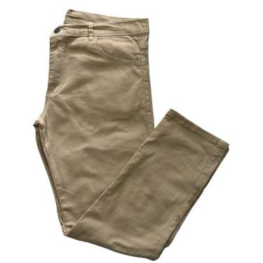 Imagem de Calça masculina sarja e jeans slim com elastano basica para homem a pr