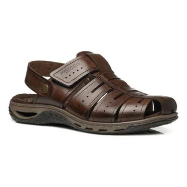 Imagem de Sandália Pegada V5 Couro Conforto Premium Masculino -, Cravo, 41