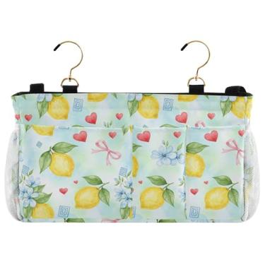 Imagem de Burbuja Organizador de armazenamento suspenso com 2 alças e ganchos para casa, faculdade, dormitório, beliche, cama de hospital