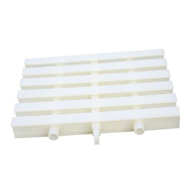 Imagem de Grade de transbordamento de piscina, tapete de drenagem ABS durável, grade de calha de banheiro interno/externo emendável, 20 x 100 cm, conjunto de 10 peças para drenagem eficiente de água