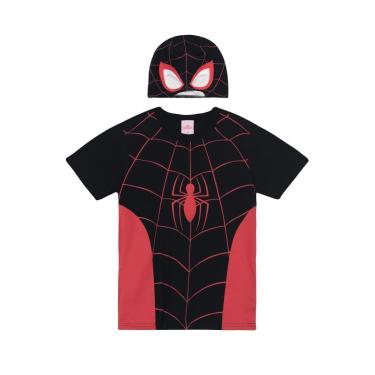 Imagem de Camiseta infantil menino Homem-Aranha com máscara Brandili-Masculino