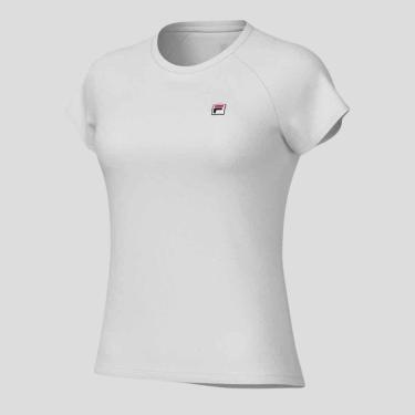 Imagem de Camiseta Fila Tennis Basic Feminina Branca-Feminino