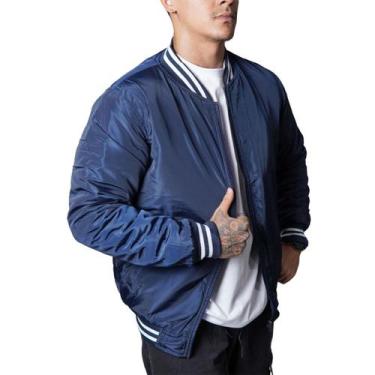 Imagem de Jaqueta College Masculina 100 Poliéster Lisa Estilo Americana Colegio 