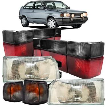Imagem de Kit Farol Gol Quadrado + Lanterna Fumê + Piscas 91 92 93 94 95 - Fortl