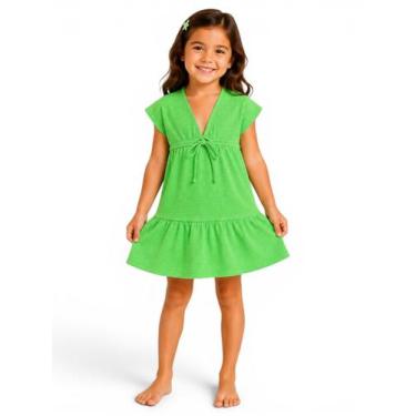 Imagem de Saída De Praia Infantil Tijolinho/ Com Regulagem Moda Verão - Corpo do