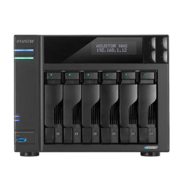 Imagem de Servidor NAS Asustor Lockerstor 6 Gen2 Intel Celeron N5105 Quad-Core 2.0Ghz, 8GB So-dimm DDR4, 6 Baias, 120TB, Torre - AS6706T