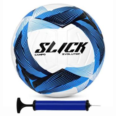 Imagem de Bola de Futebol Campo Grama Natural Dualt Slick Evolution + Bomba de A