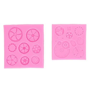 Imagem de Molde de silicone para bolo de engrenagens, molde de fondant de material de silicone elástico macio para sobremesas de bricolage