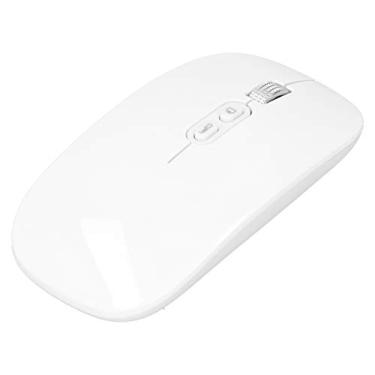 Imagem de Mouse óptico sem fio, mouse ergonômico para jogos Bluetooth 5.0, 3 níveis 800-1600 DPI, 5 botões para PC desktop (branco)
