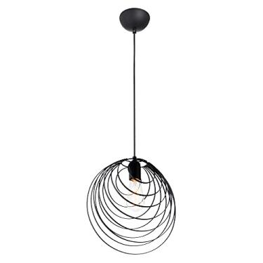 Imagem de Pendente Kaus, 1X, soquete E27, Aço, Preto fosco, Avant