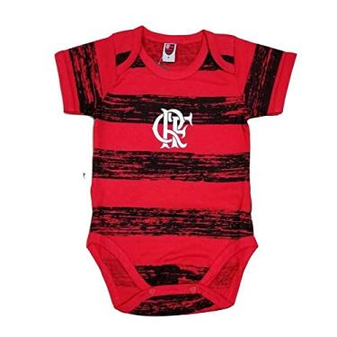 Imagem de Body Bebê Flamengo Listras Manga Curta Oficial