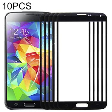 Imagem de HUANGYUNCHAO Acessórios telefônicos 10 pcs Lente de vidro exterior da tela frontal para Samsung Galaxy S5 / G900 Substituição do telefone celular