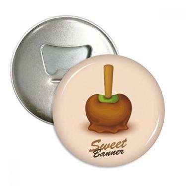 Imagem de Marrom verde chocolate sorvete abridor de garrafas ímã de geladeira emblema multifuncional