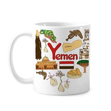 Imagem de Yemen Love Heart Landscap Caneca Bandeira Nacional Cerâmica Café Porcelana Utensílios de Mesa
