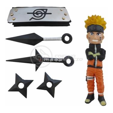 Bandana Naruto Aldeia Folha Infantil + Kit Kunai c/ Shuriken em Promoção na  Americanas