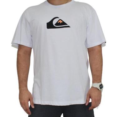 Imagem de Camiseta Branca De Algodão Quiksilver Manga Curta Plus Size