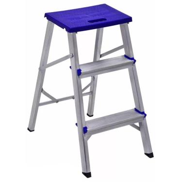 Imagem de Escada Residencial 3 Degraus  - Banqueta - Alumínio - Real