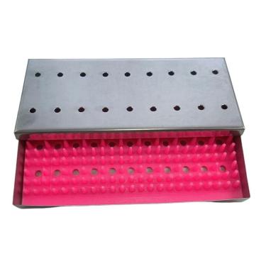 Imagem de Estojo Cirurgico Inox 18X08X02Cm C/Manta Rosa