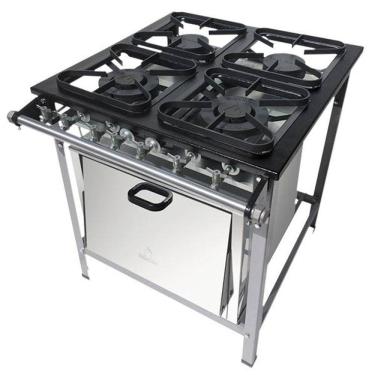 Imagem de Fogao 4B M-14 M/m S2020 30X30 Perfil 5Cm Com Forno - Metalmaq
