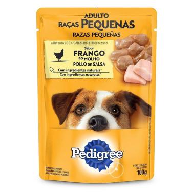 Imagem de Ração Úmida para Cachorro Pedigree Premium Adulto Sachê Frango 100g Embalagem c/ 18 unidades