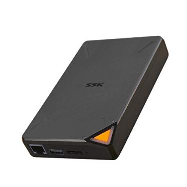 Imagem de SSK Unidade de estado sólido externa portátil de 1 TB com ponto de acesso Wi-Fi, suporta backup automático, acesso remoto sem fio para telefone/tablet, PC/laptop