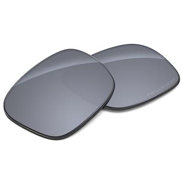 Imagem de Tintart Lentes de substituição de desempenho compatíveis com Oakley Holbrook XL OO9417 Policarbonato Polarizado Gravado Prata Metálico