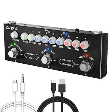 Imagem de M-VAVE Pedal de efeitos de guitarra elétrica,Processador multiefeitos de guita, portátil CUBE BABY com função de interface de áudio de telefone de reprodução de música sem fio Instrumentos Infantis