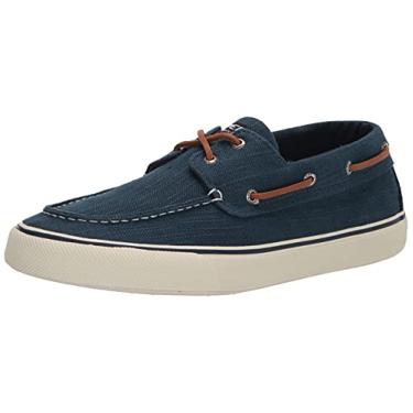 Imagem de Sperry Sapato náutico masculino Bahama II, Linho azul Dk, 4.5