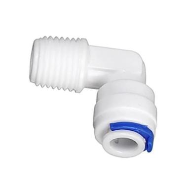 Imagem de Cotovelo Joelho Engate Rápido L Rosca 1/4 Macho Para Mangueira Tubo 1/