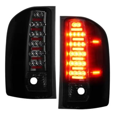 Imagem de (Pacote com 2) Lente fumê de luzes traseiras LED para Chevy Silverado 1500 2500HD 3500HD 2007-2014, GMC Sierra 3500HD 2008-2014, substitui 25958482 25958483 GM2800207 GM2801207 7 encaixes de fábrica