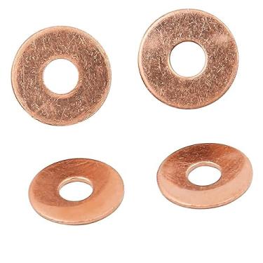 Imagem de 20 arruelas de cobre M6, anel plano, tampão de reservatório, vedação de óleo, arruelas de encaixe de vedação (M6 x 18 x 1 mm)