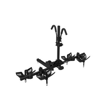 Imagem de Vibrelli Rack de engate para bicicleta elétrica – 2 suportes para bicicleta elétrica para pneus gordos, mountain bike, bicicletas padrão – 30 kg por bicicleta – Anti-oscilação patenteada – carros e SUV – Plataforma inclinável para baixo – Não serve para trailer
