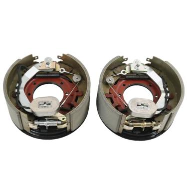 Imagem de RALZAOTO Par de montagem de freio de reboque elétrico de 12-1/10.2 cm x 12.7 cm (31.1 cm x 12.7 cm) para eixos de reboque de 5,4 kg (12K) freios de reboque elétricos esquerdo e direito