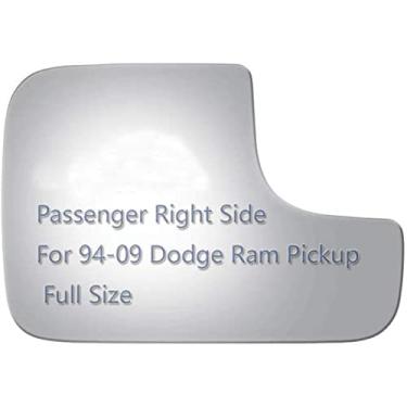 Imagem de JZSUPER Vidro retrovisor de reboque lateral inferior adequado para caminhonete Dodge Ram 1500 2500 3500 4000 4500 5500 700 1994-2009, caminhonete de vidro plano retrovisor, lado direito do passageiro,