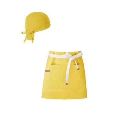 Imagem de Avental Cintura e Bandana Amarelo Pintura Cafeteria Salao - CASACHA