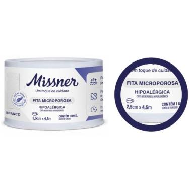 Imagem de Fita Microporosa Branca 2,5cm x 4,5m  - Missner