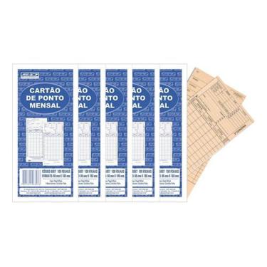 Imagem de Cartão De Ponto Mensal Sd 86x180 Spiral 100 Un Kit 5 - São Domingos, C