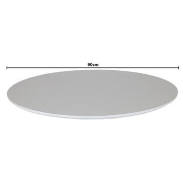 Imagem de Tampo Para Mesa 70cm Quadrado Madeira Mdf Placa Jantar - Jthome, Branc