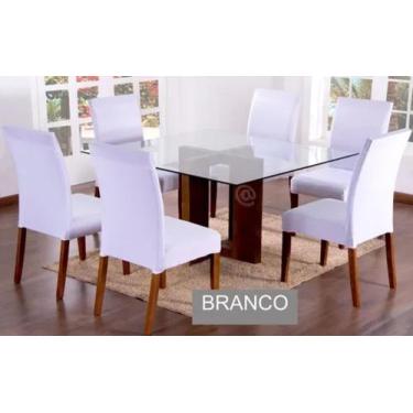 Imagem de Capa Pra Cadeira Jantar Para Mesa 6 Lugares Malha Gel - florenza enxov