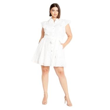 Imagem de CITYCHIC Vestido Plus Size Casey em Branco, Tamanho 2628, Branco, 26-28 Plus