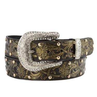 Imagem de Cinto Country Floral Feminino Metalizado com Detalhes Brilhantes - Pam